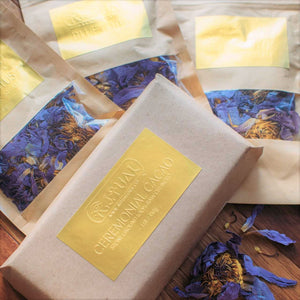1 LB Ceremonial Cacao Block + 3 Packs of Blue Lotus Flowers - Save 9%