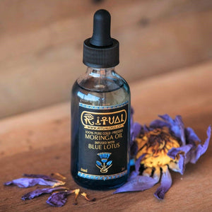 Ritual Oils - 100% Pure Cold-Pressed Moringa Oil Infused With Blue Lotus